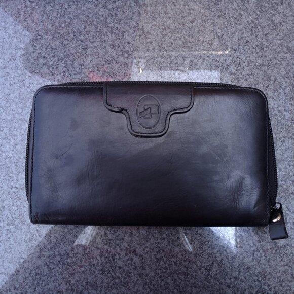 Handbags - Genuine Leather Black Long Wallet